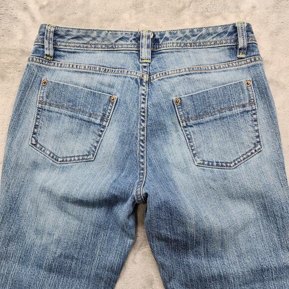 Vintage Y2K Banana Republic Jeans Womens 6 Blue Low Rise Crop Straight Stretch - Picture 4 of 13